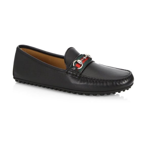 SOLD NEW Gucci leather driver with web - Picture 3 of 9